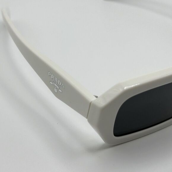 PRADA Sunglasses PR A12S 17K08Z White/Dark Grey Unisex NEW - Picture 8 of 13